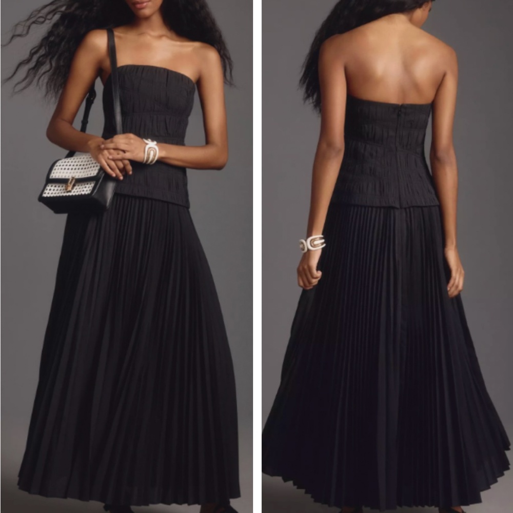 Acler Black Strapless Maxi Dress